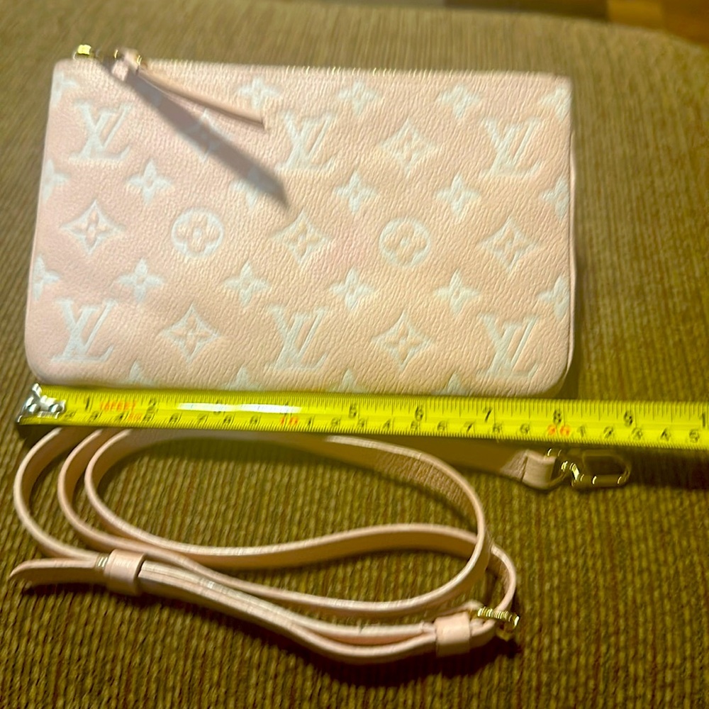 High quality leather double zip